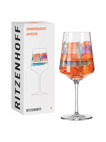 RITZENHOFF Cocktailglas "Sommerrausch Aperizzo" in Orange/ Hellblau - 544 ml