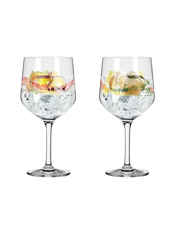 RITZENHOFF Kieliszki (2 szt.) "Botanic Lights" w kolorze pomarańczowym - 720 ml