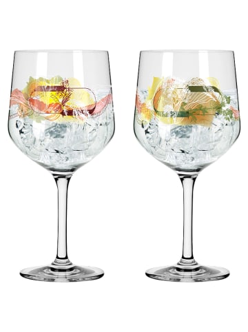 RITZENHOFF Kieliszki (2 szt.) "Botanic Lights" w kolorze pomarańczowym - 720 ml