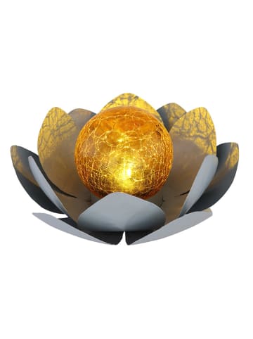 Globo lighting Decoratieve ledsolarlamp goudkleurig/grijs - (H)9 x Ø 25 cm