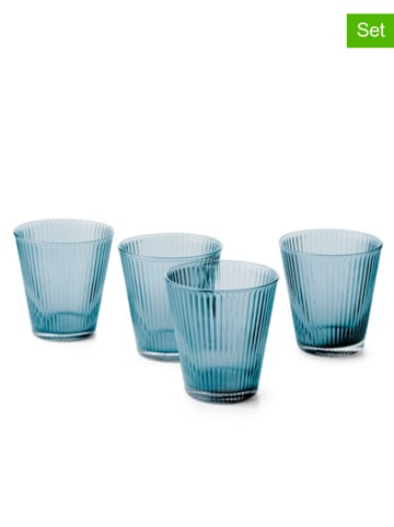 Rosendahl 4-delige set: glazen "Nouveau" blauw - 260 ml
