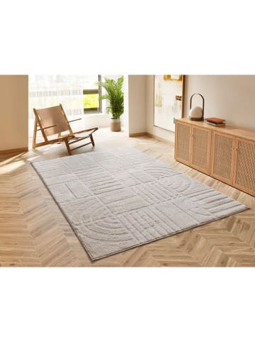 Moma Kurzflor-Teppich "Blanche" in Weiß
