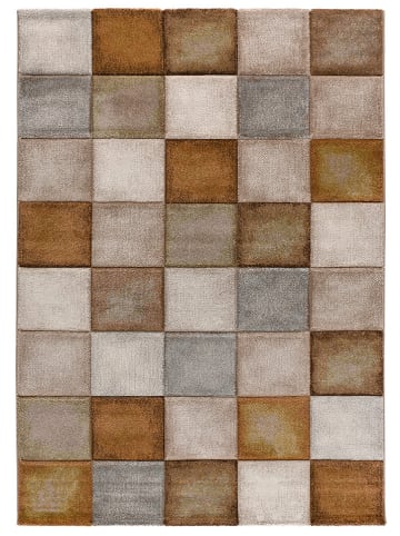 Moma Kurzflor-Teppich "Lena" in Beige/ Hellgrau/ Hellbraun