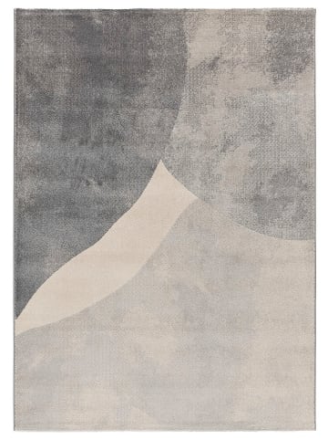Moma Kurzflor-Teppich "Monic" in Silber/ Hellgrau
