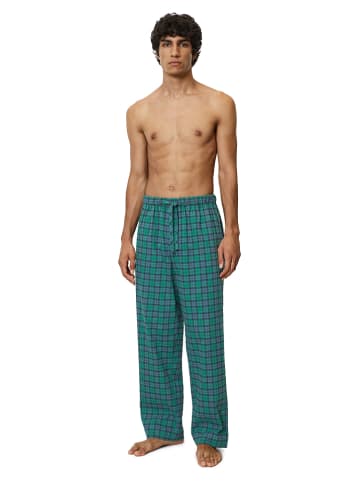 Marc O´Polo Pyjama-Hose in Grün/ Blau