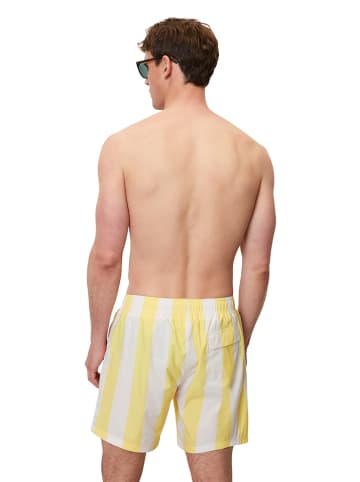 Marc O´Polo Bodywear Badeshorts in Weiß/ Gelb