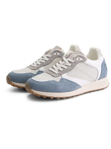 TRAVELIN' Leder-Sneakers "Crozon" in Hellblau/ Grau