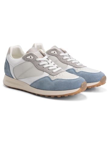 TRAVELIN' Leder-Sneakers "Crozon" in Hellblau/ Grau
