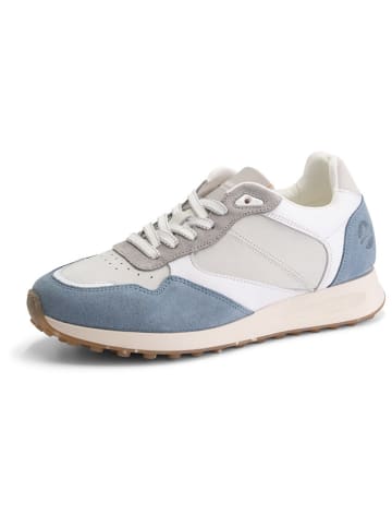 TRAVELIN' Leren sneakers "Crozon" lichtblauw/grijs