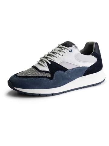 TRAVELIN' Leren sneakers "Ledbury" donkerblauw/grijs