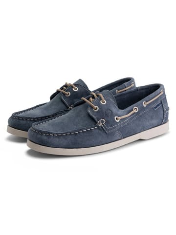 TRAVELIN' Leder-Mokassins "Penzance" in Blau