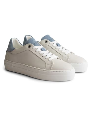 TRAVELIN' Leren sneakers "Santec" crème/lichtblauw