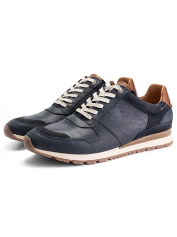 Travelin` Leren sneakers "Worcester" donkerblauw