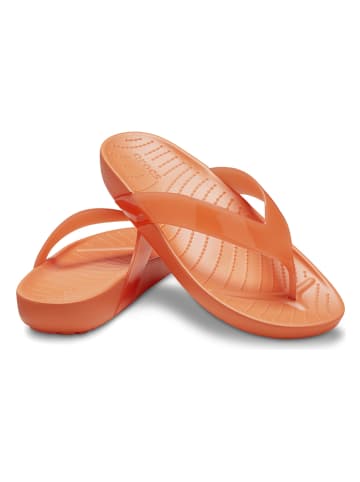 Crocs Zehentrenner "Splash Glossy" in Orange