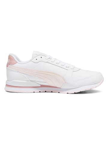 Puma Skórzane sneakersy "ST Runner v3" w kolorze jasnoróżowo-białym