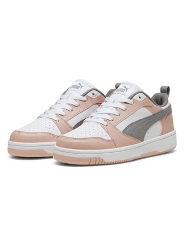Puma Sneakersy "Rebound v6" w kolorze szaro-biało-jasnoróżowym