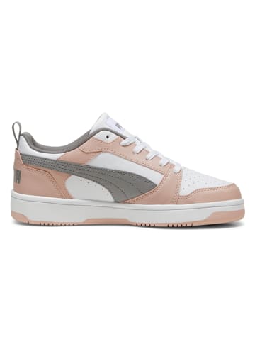 Puma Sneakersy "Rebound v6" w kolorze szaro-biało-jasnoróżowym