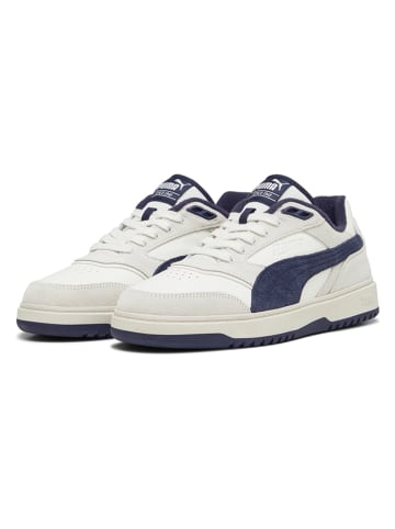 Pumbaa Leren sneakers "Doublecourt" wit/donkerblauw