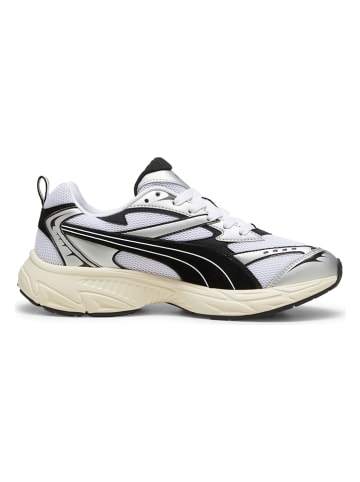 Puma Sneakersy "Morphic Retro" w kolorze srebrno-biało-czarnym