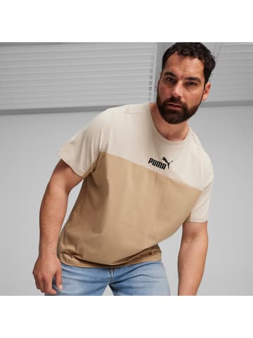 Puma Koszulka "ESS+" w kolorze beżowym