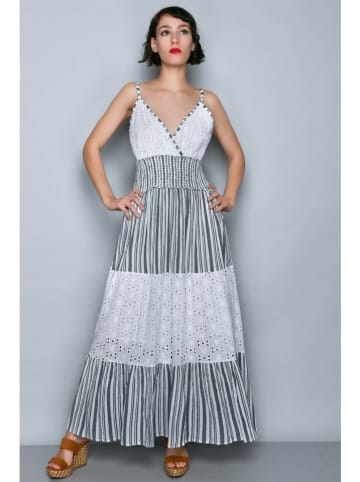 H.H.G. Kleid in Weiß/ Anthrazit