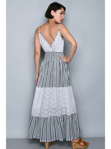 H.H.G. Kleid in Weiß/ Anthrazit