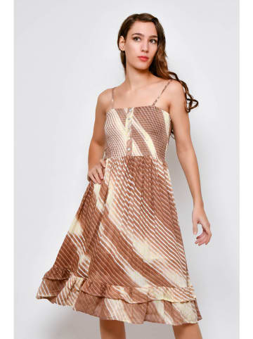H.H.G. Kleid in Braun/ Creme