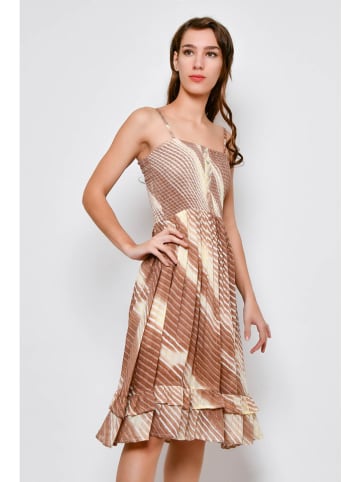 H.H.G. Kleid in Braun/ Creme