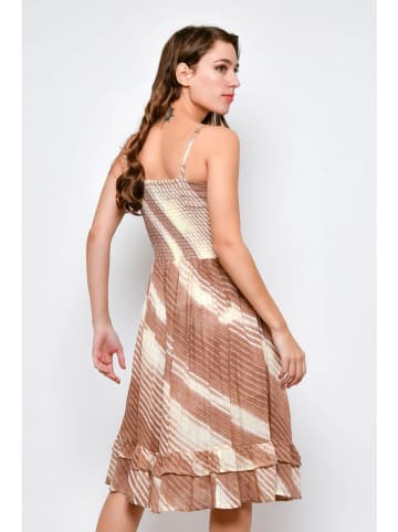 H.H.G. Kleid in Braun/ Creme