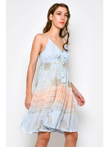 H.H.G. Sukienka w kolorze błękitno-brzoskwiniowym
