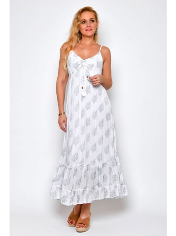 H.H.G. Kleid in Weiß/ Grau