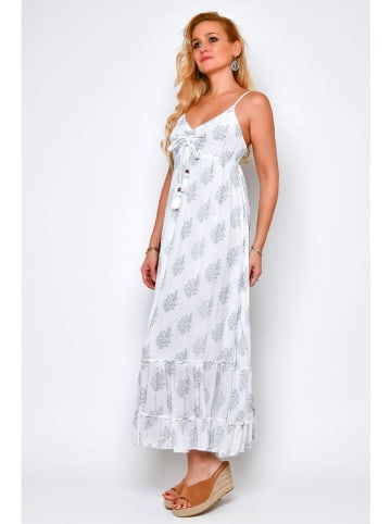 H.H.G. Kleid in Weiß/ Grau