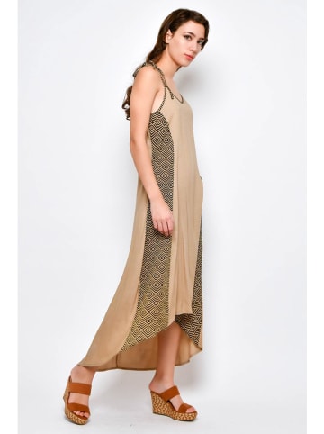 H.H.G. Kleid in Hellbraun/ Schwarz