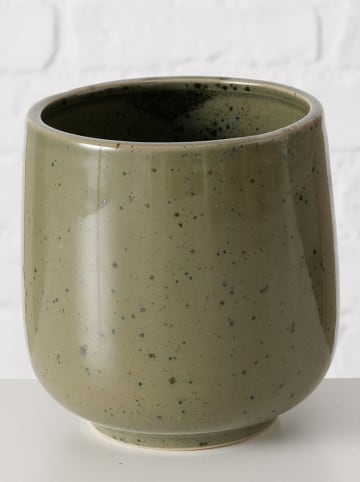 Boltze Osłonki (3 szt.) w kolorze oliwkowo-kremowo-beżowym na doniczki - wys. 13 cm
