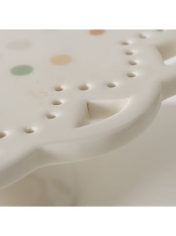 Boltze Patera "Lavina" w kolorze białym na ciasto - wys. 6,5 cm