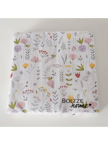 Boltze 2-delige set: servetten "Florina" wit/lichtroze - 2x 20 stuks