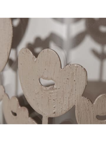Boltze 3-delige set: windlichten "Gardenlove" crème/lichtroze - (H)14 cm