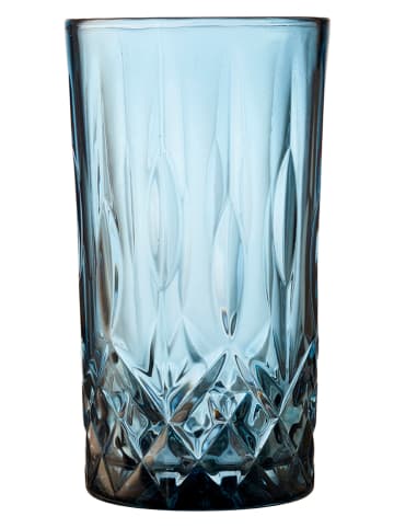 Bitz 4-delige set: glazen "Sorrento" blauw - 380 ml