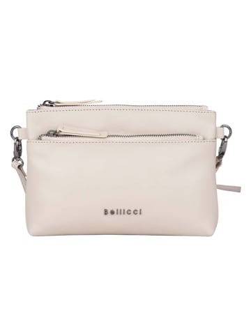 Bellicci Leder-Umhängetasche "Sicilia" in Creme - (B)22,5 x (H)16 x (T)5 cm