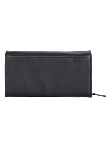 Bellicci Leren portemonnee "Olena" zwart - (B)19 x (H)9,5 x (D)3,5 cm