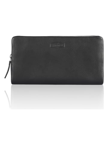 SPARWELL Leder-Geldbörse "Olivia" in Schwarz - (B)20 x (H)10,5 x (T)2,5 cm