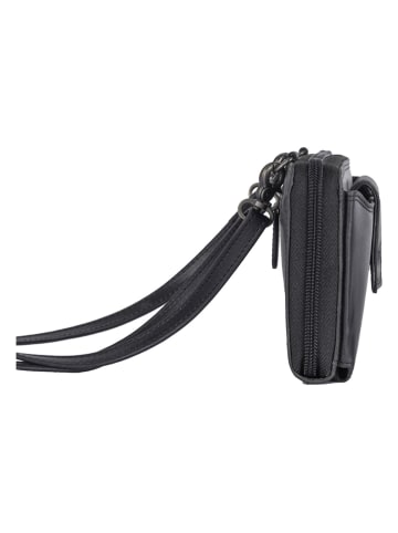 SPARWELL Leren smartphonetas "Kadence" zwart - (B)19,5 x (H)9,5 x (D)3,5 cm