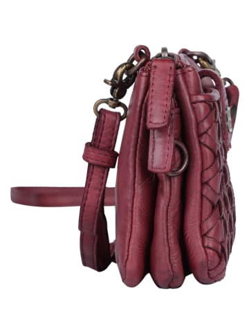 Bellicci Leder-Handytasche "Portia" in Beere - (B)19 x (H)11,5 x (T)3 cm