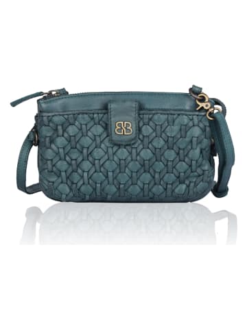 Bellicci Leder-Handytasche "Portia" in Petrol - (B)19 x (H)11,5 x (T)3 cm