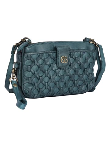 Bellicci Leren smartphonetas "Portia" petrol - (B)19 x (H)11,5 x (D)3 cm