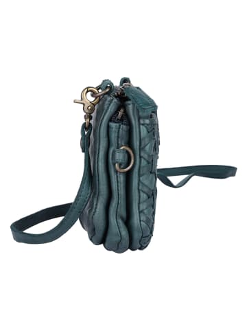 Bellicci Leder-Handytasche "Portia" in Petrol - (B)19 x (H)11,5 x (T)3 cm