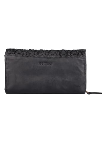 Bellicci Leren portemonnee "Pedra" zwart - (B)19 x (H)10 x (D)4 cm