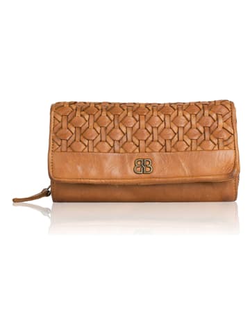 Bellicci Leder-Geldbörse "Pedra" in Cognac - (B)19 x (H)10 x (T)4 cm