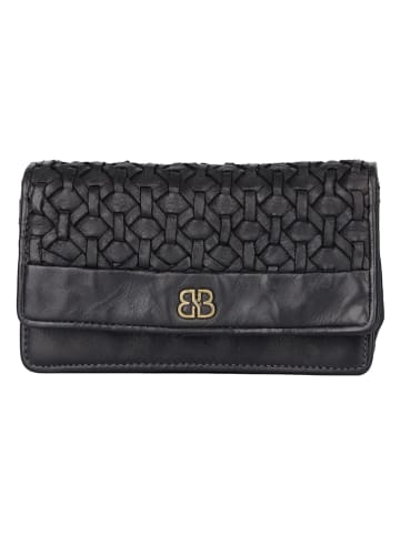 Bellicci Leder-Geldbörse "Perla" in Schwarz - (B)17,5 x (H)10 x (T)3 cm