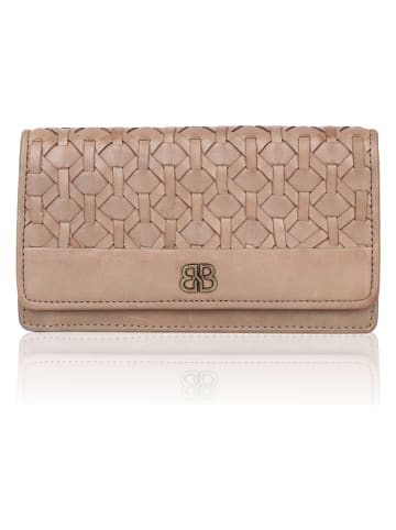 Bellicci Leren portemonnee "Perla" taupe - (B)17,5 x (H)10 x (D)3 cm